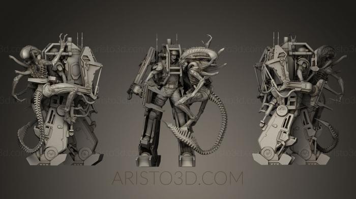 Figurines heroes, monsters and demons (STKM_0102) 3D model for CNC machine